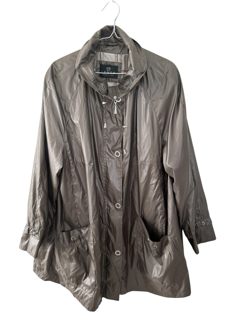 Barbara Lebek Women’s Lightweight Olive Green Spring Fall Jacket UK 22 US 18